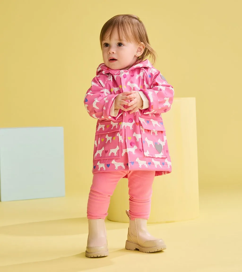 Hatley Pink Bulldogs Pre-School Raincoat F24fbt1317