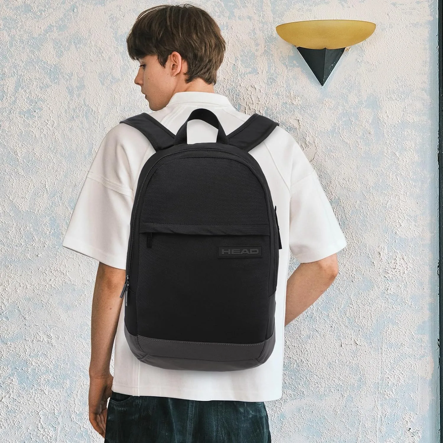 HEAD Small Waterproof Travel Backpack for Women & Men, Lightweight Casual Daypacks for Sport/Gym/Fitness/Work/Daily, College Computer Bag for 15.6 inch Notebook