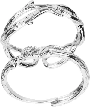 Homoyoyo 2pcs Couples Rings with Thorn Rose Design Romantic Matching Promise Rings for Lovers Valentine's Day present for Him and Her