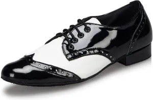 Honeystore Men's Lace-up Dance Shoes Splice PU Leather Modern Tango Jazz Ballroom Latin