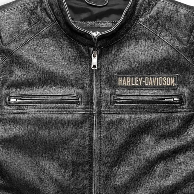 Iconic HD Mens Passing Link Real Leather Biker Vest Motorcycle Road Warrior Vest