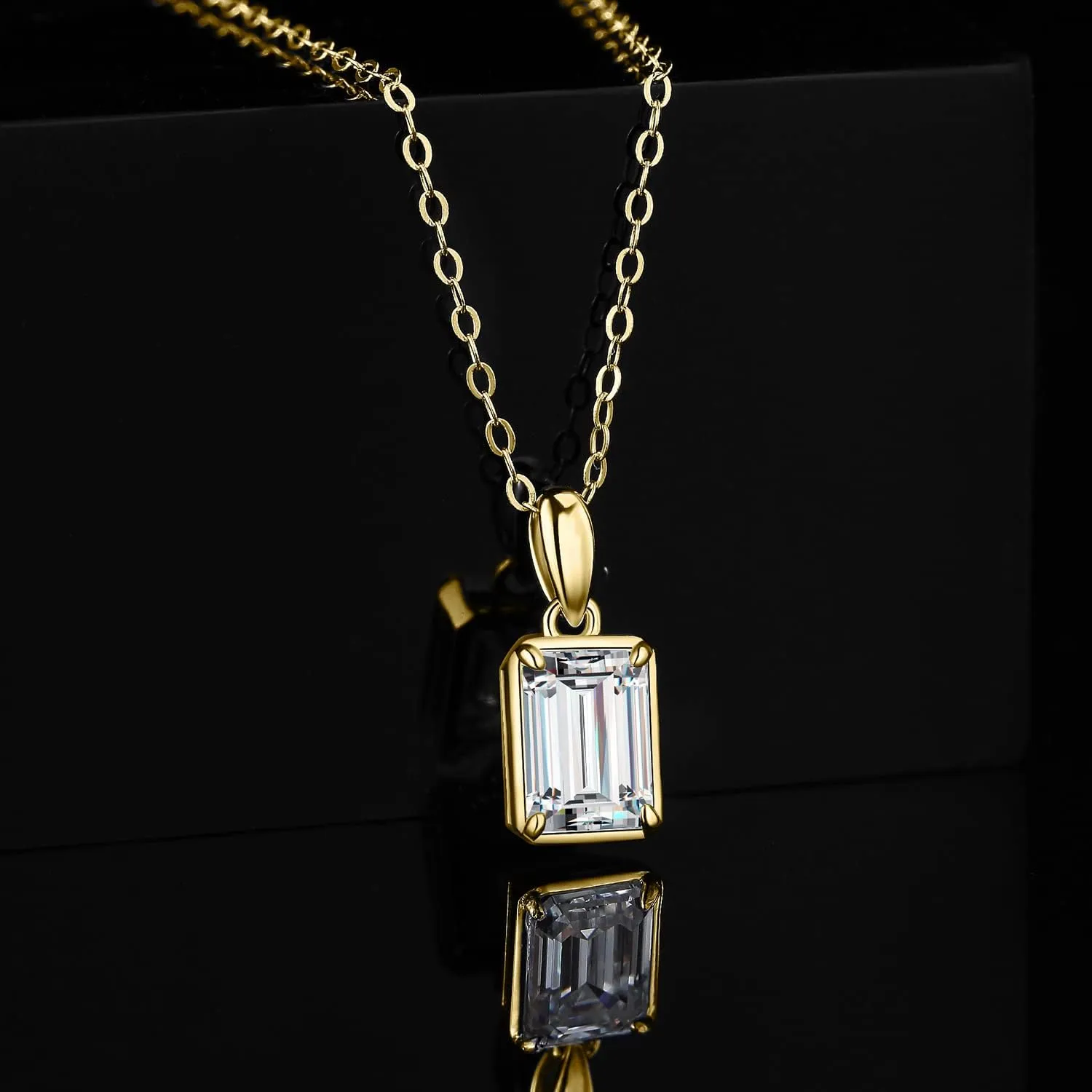 JewelryPalace 1ct Cubic Zirconia Solitaire Pendant Necklace for Women, 14K White Yellow Rose Gold Plated 925 Sterling Silver Necklaces for Her, Classic Simulated Diamond Jewelry Set, 18 Inches chain