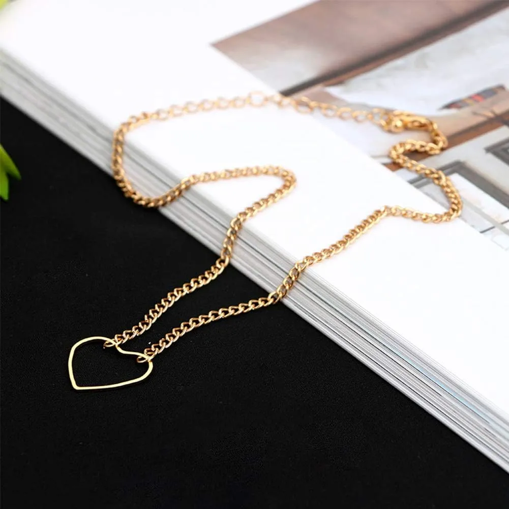 JFORYOU Nipple Ring with Choker Necklaces Stainless Steel Nipple Rings Chain Heart Cat Head Punk Chokers for Women Nipple Barbell Piercing Jewelry