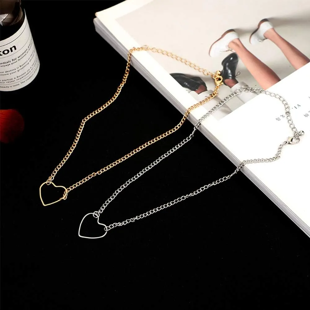 JFORYOU Nipple Ring with Choker Necklaces Stainless Steel Nipple Rings Chain Heart Cat Head Punk Chokers for Women Nipple Barbell Piercing Jewelry