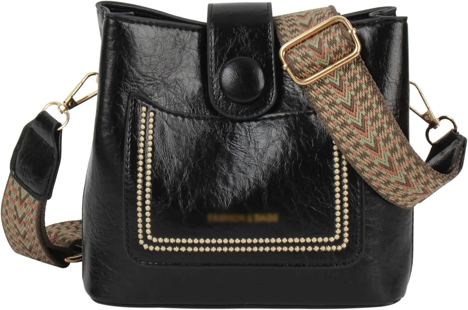 LABANCA Women Vegan Leather Crossbody Bag Hobo Purse Shoulder Bags with Guitar Strap