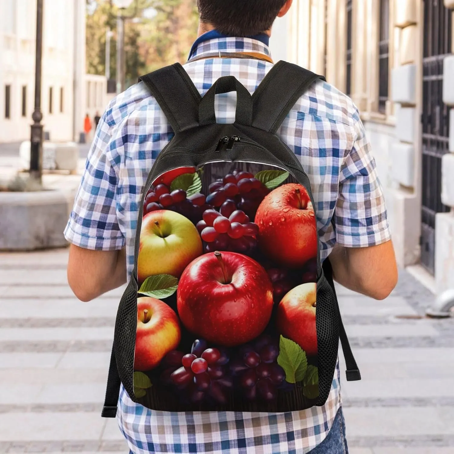 Laptop Backpack for Women Men Carry-on Backpack Fruits Pattern Daypack Lightweight Travel Shoulder Bags