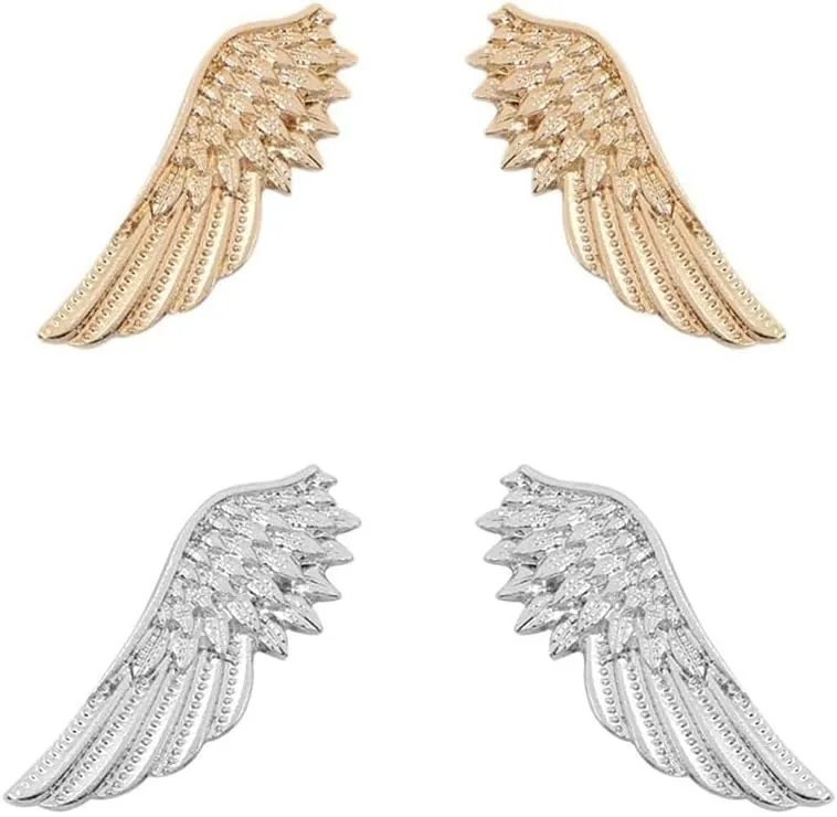 Leadigol Alloy Wings Badge Gift Needle Collar Accessories Couples Personality Metal Unisex Brooch