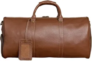 Leather Men Women Travel Bag Soft Real Leather Cowhide Carry Hand Luggage Bags Travel Shoulder Bag Weekend Bag