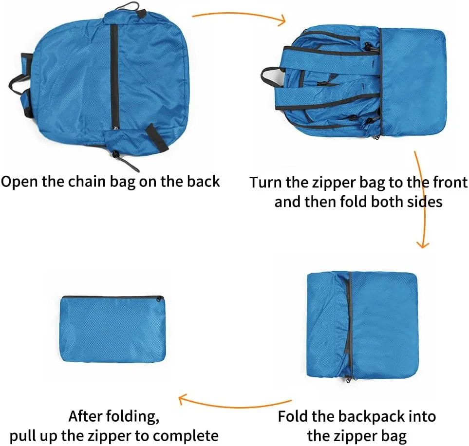 Lightweight Packable Foldable Backpack, Hiking backpack,Travel Backpack (Blue)