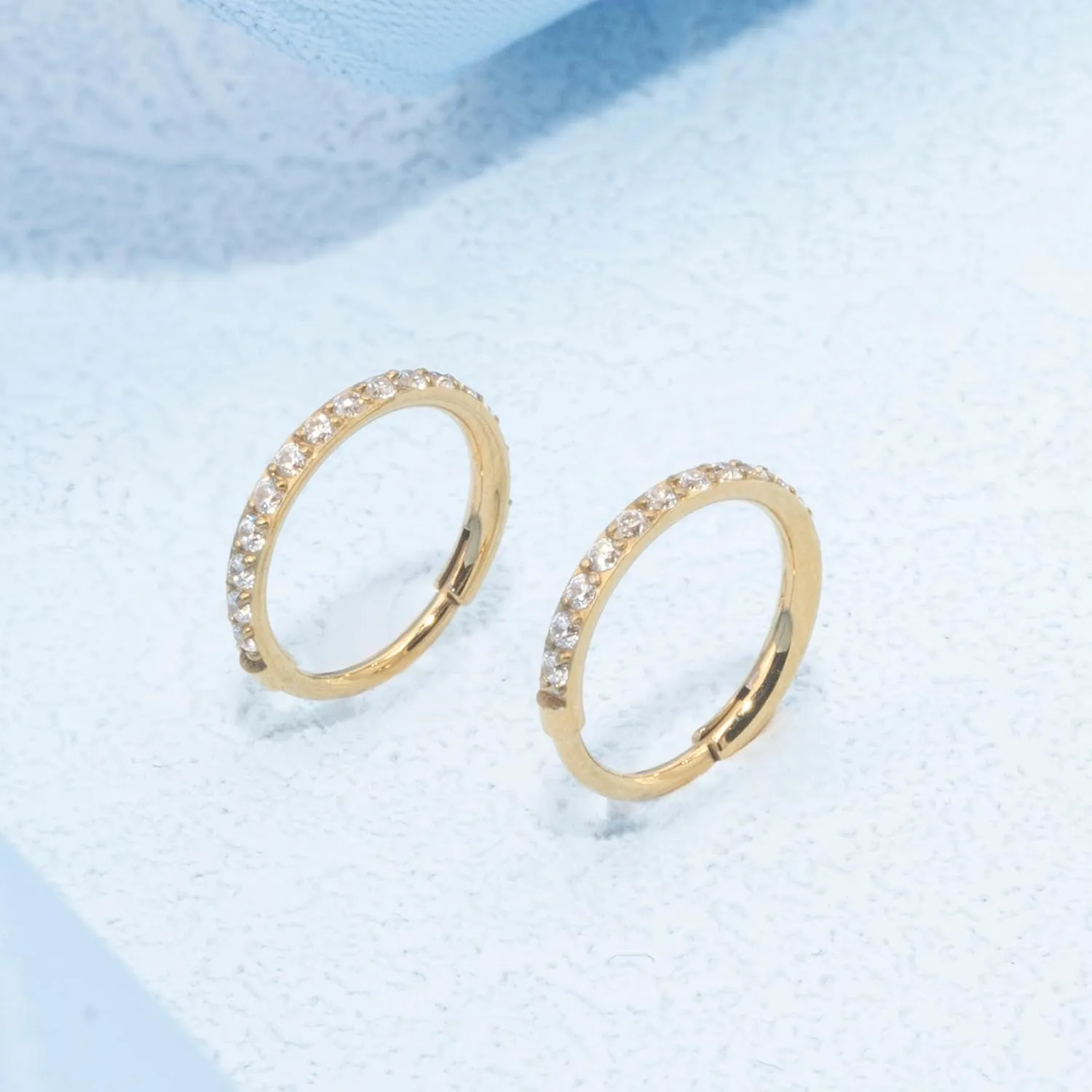 Limerencia G23 Titanium Slim Huggie Hoop Earrings, Hypoallergenic F136 Implant Grade Pure Titanium for Sensitive Ears