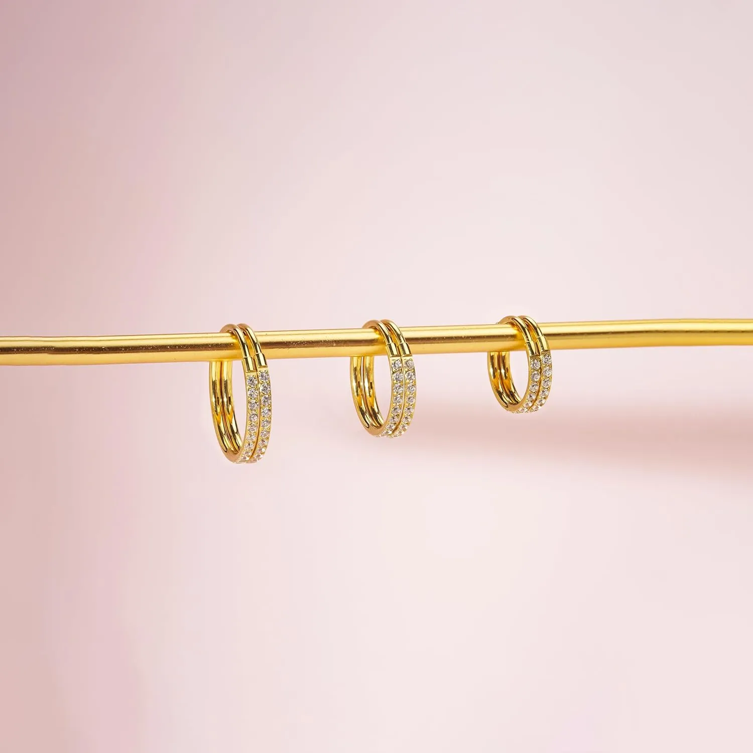 Limerencia G23 Titanium Slim Huggie Hoop Earrings, Hypoallergenic F136 Implant Grade Pure Titanium for Sensitive Ears