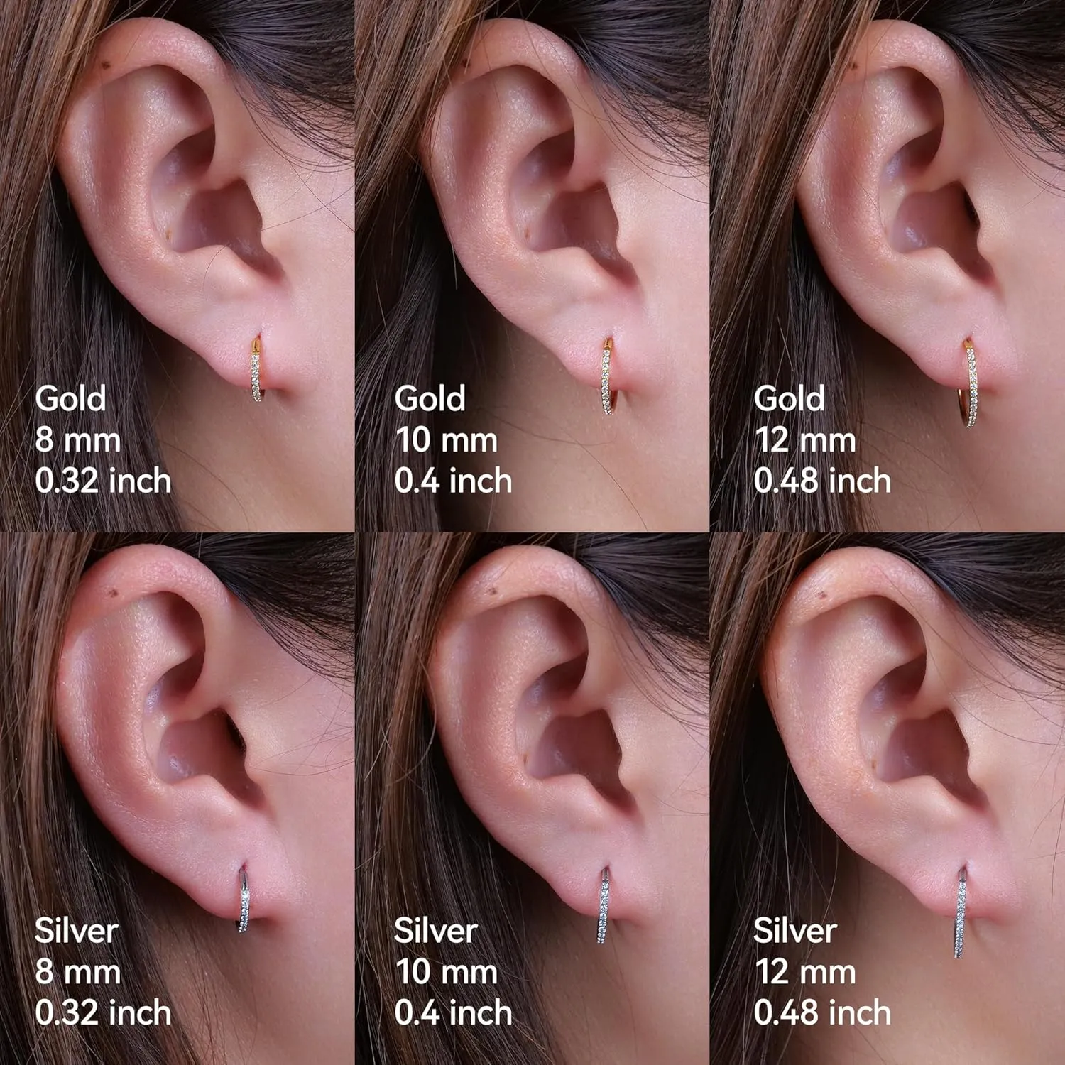 Limerencia G23 Titanium Slim Huggie Hoop Earrings, Hypoallergenic F136 Implant Grade Pure Titanium for Sensitive Ears