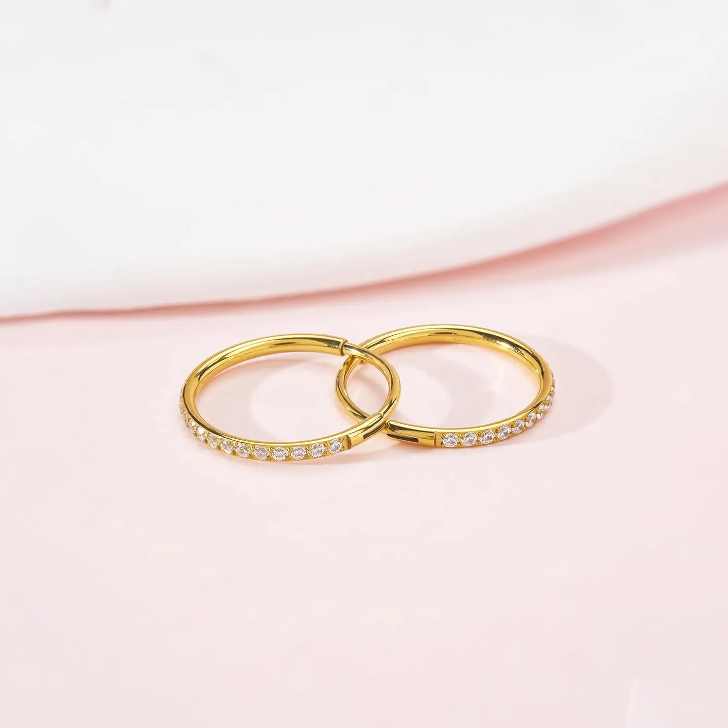 Limerencia G23 Titanium Slim Huggie Hoop Earrings, Hypoallergenic F136 Implant Grade Pure Titanium for Sensitive Ears