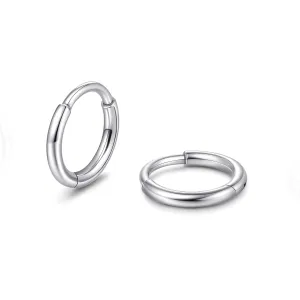 limerencia Small Hoop Earrings for Women, Hypoallergenic Titanium Huggie Hoop Earrings Set G23 Piercings Cartilage Earrings Set for Women Sensitive Ears (No stones Silver, 6mm)