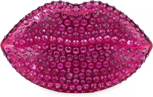 Lip Shape Clutch Bag Rhinestones Clear Wedding Evening Party Kiss Purse Women Handbag For Wedding Party Prom