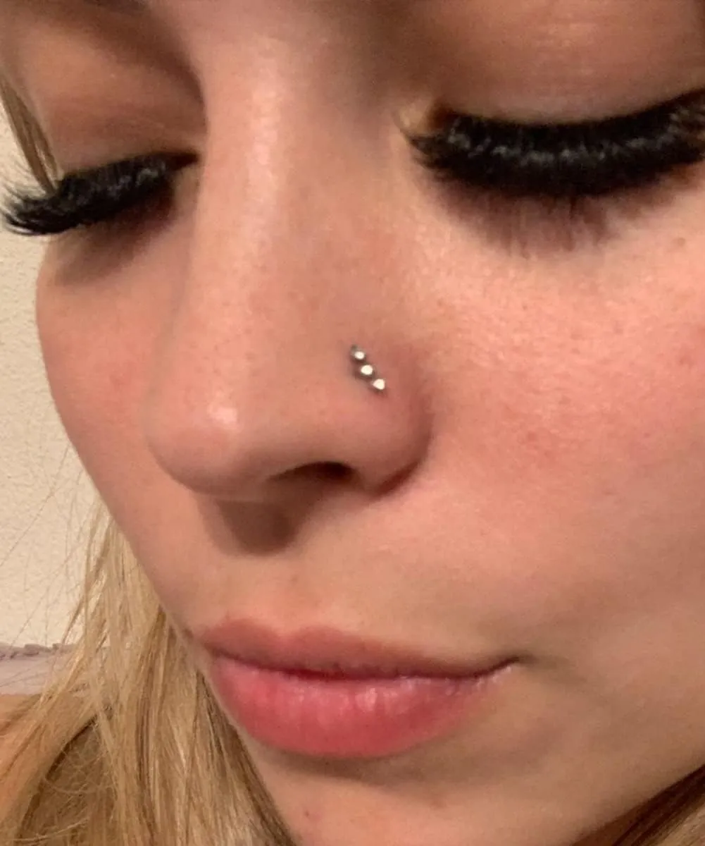 Longita 20g Nose Rings Hoop L Shape Nose Studs Stainless Steel Nose Screw Bone Flat Top Diamond Opal Heart High Nostril Piercing Jewelry Silver Rose Gold Black Pack for Women Men