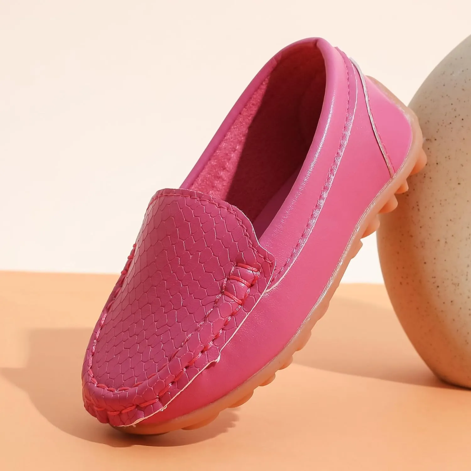 LONSOEN Toddler Little Kid Boys Girls Soft Slip On Loafers Dress Flat Shoes