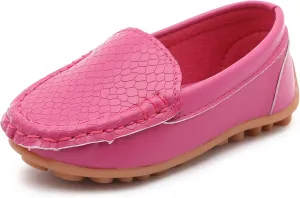LONSOEN Toddler Little Kid Boys Girls Soft Slip On Loafers Dress Flat Shoes