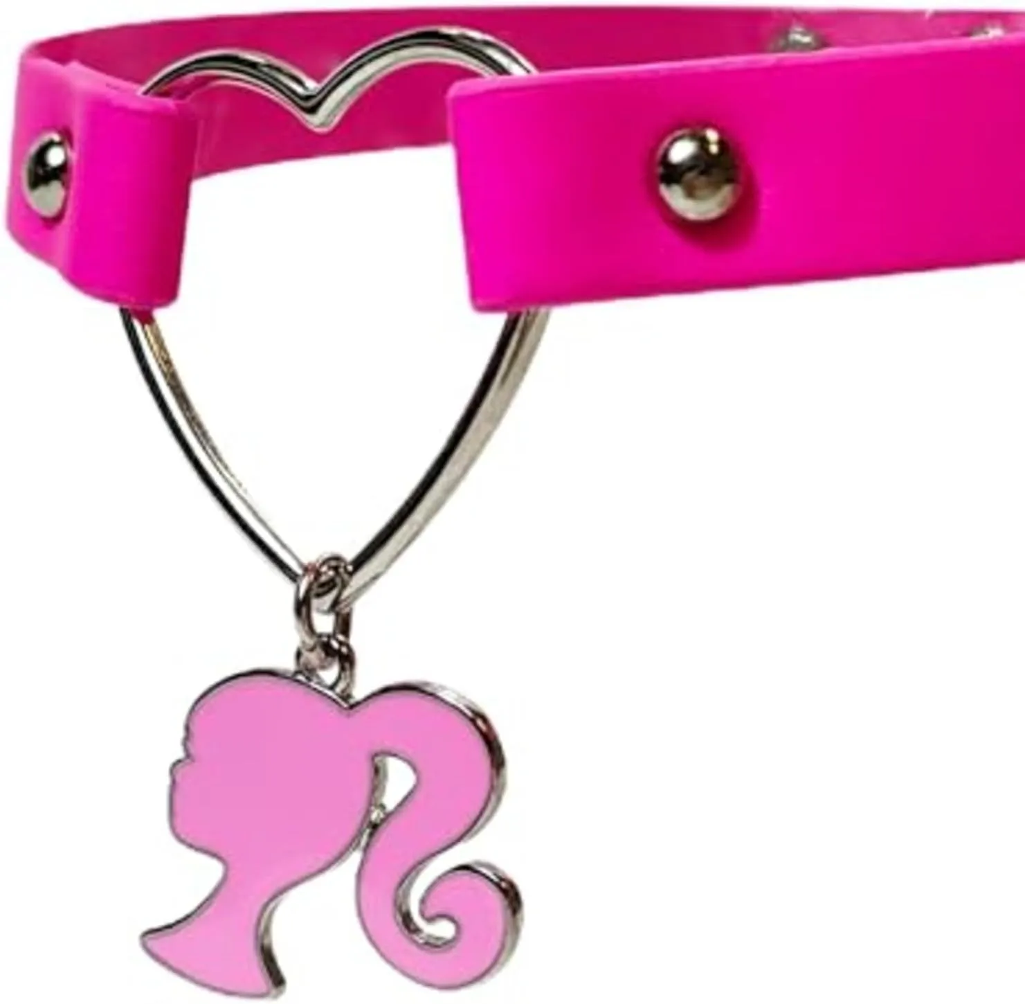LUV HER Choker Necklace for Women Costume Outfit Chokers Necklace for Girls - Adjustable Choker Leather-like Collar Necklace for Girls With Charm Ages 4 