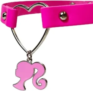 LUV HER Choker Necklace for Women Costume Outfit Chokers Necklace for Girls - Adjustable Choker Leather-like Collar Necklace for Girls With Charm Ages 4 