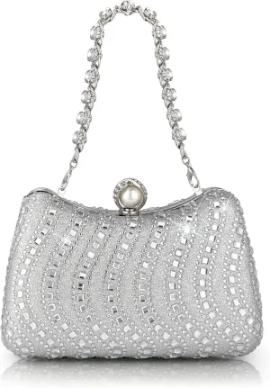 Luxury Full Diamond Evening Bag for Women Customized Handbag Versatile Crossbody Shoulder Clutch Bag for Weddings Banquets