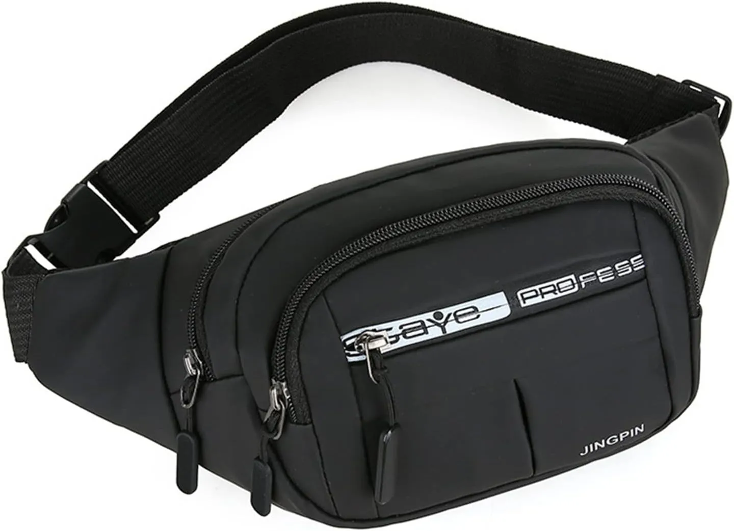 Men And Women Fashion Capacity Messenger Bag Simple Casual Shoulder Bags Waist Bag Running Belt Waist Pack for Men (Black, One Size)