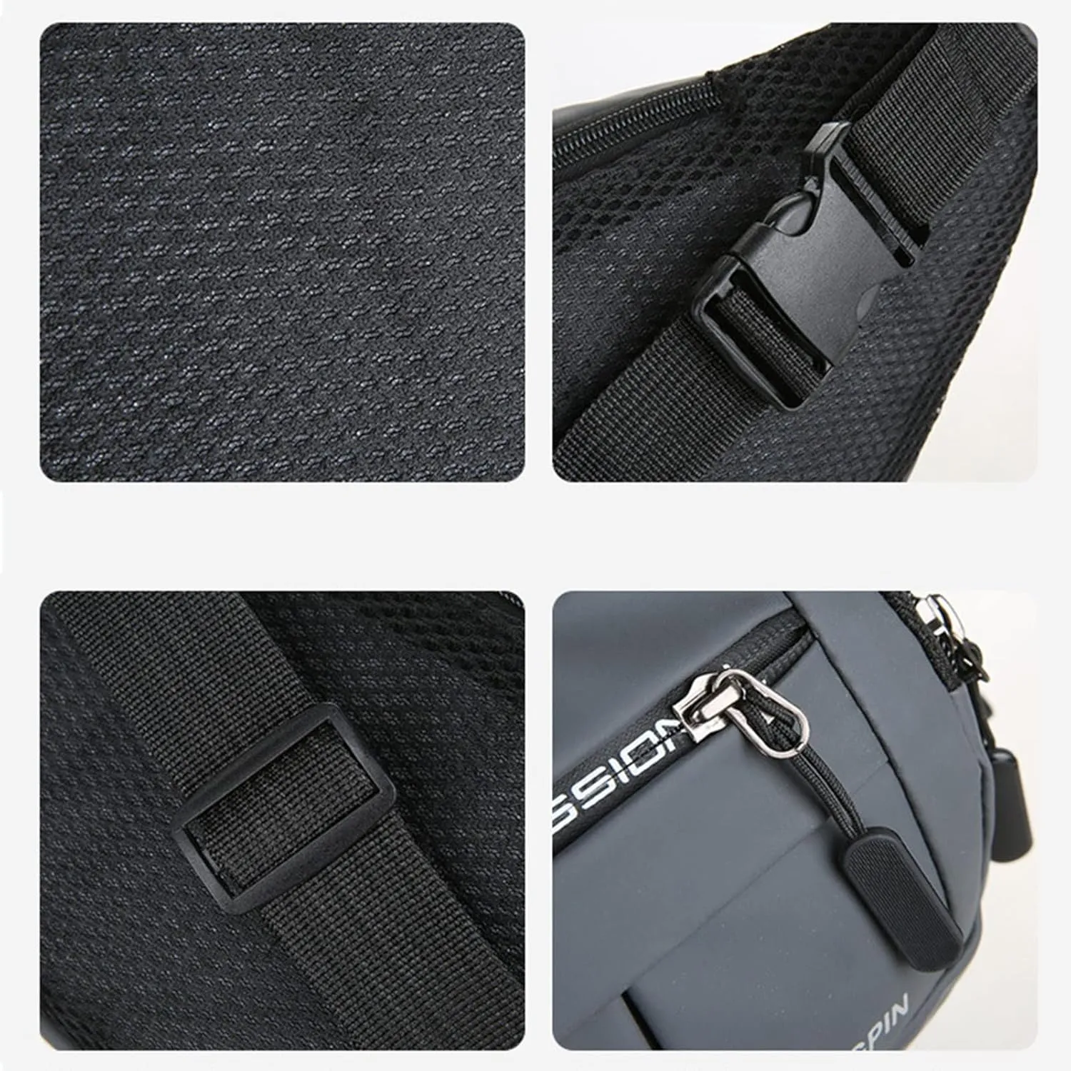 Men And Women Fashion Capacity Messenger Bag Simple Casual Shoulder Bags Waist Bag Running Belt Waist Pack for Men (Black, One Size)