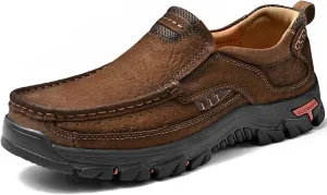 Men Casual Shoes Leather Slip On Loafers Walking Shoes for Work Office Dress Outdoor