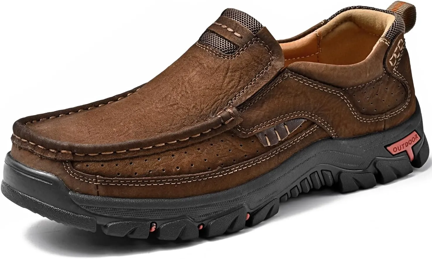 Men Casual Shoes Leather Slip On Loafers Walking Shoes for Work Office Dress Outdoor