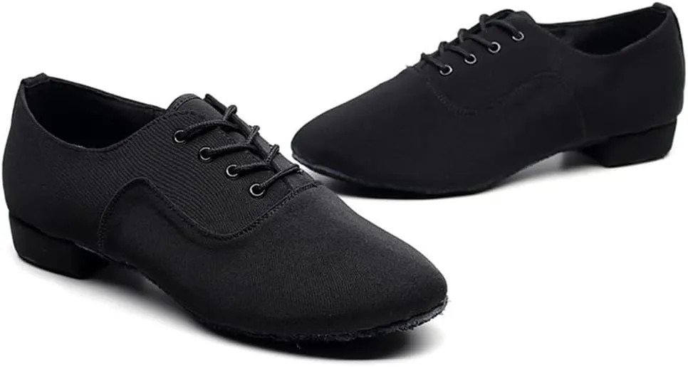 Men's Black Ballroom Latin Performance Shoes Waltz Modern Dancing Practice Shoe