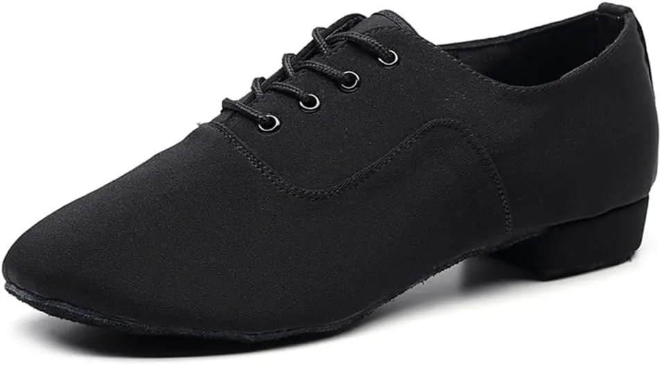Men's Black Ballroom Latin Performance Shoes Waltz Modern Dancing Practice Shoe