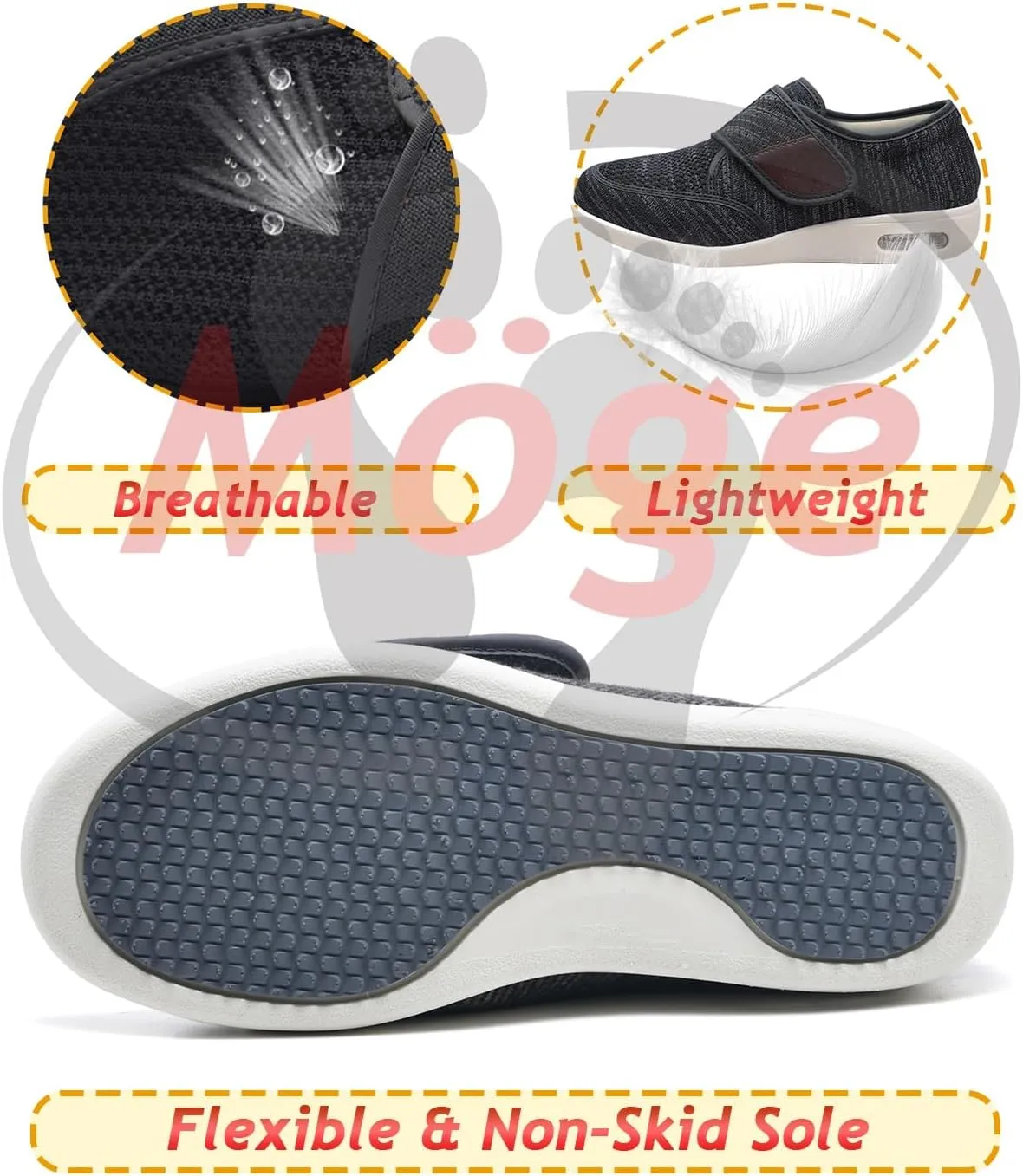 Men's Casual Slip-On Loafers - Lightweight Office Shoes for Running & Walking - Breathable Comfort Sneakers