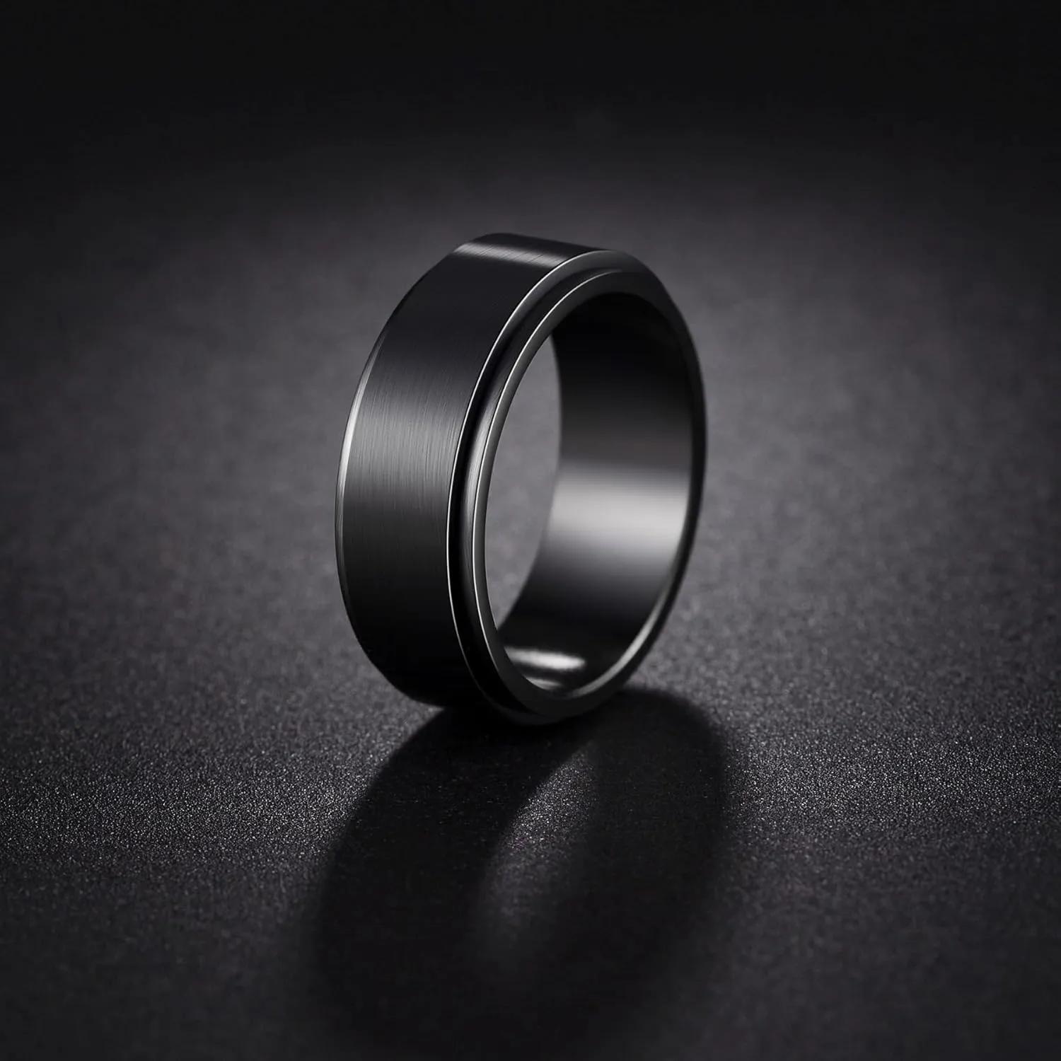 Mens Fidget Rings Anxiety Rings for Men Womens Chain Spinner Rings for Adults Titanium Steel Rings