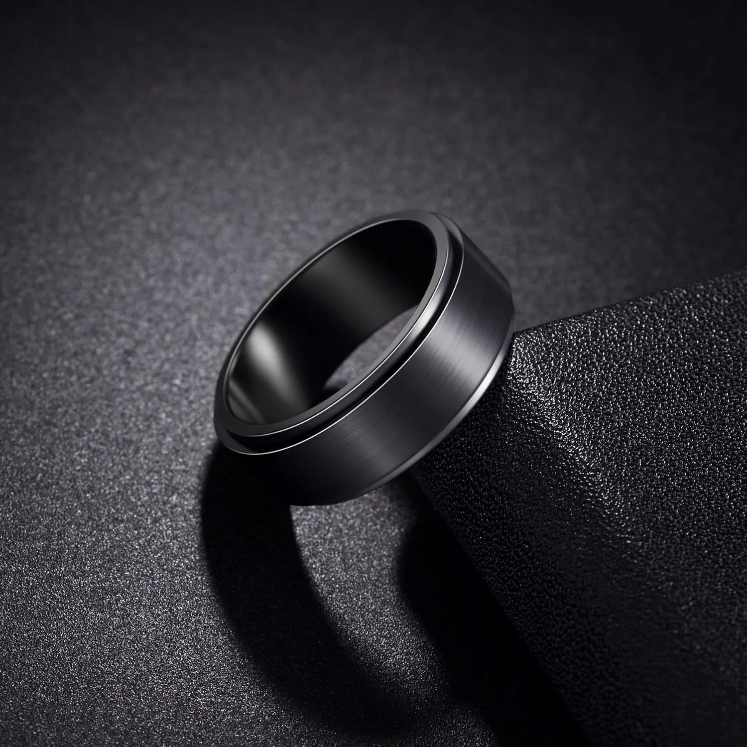 Mens Fidget Rings Anxiety Rings for Men Womens Chain Spinner Rings for Adults Titanium Steel Rings