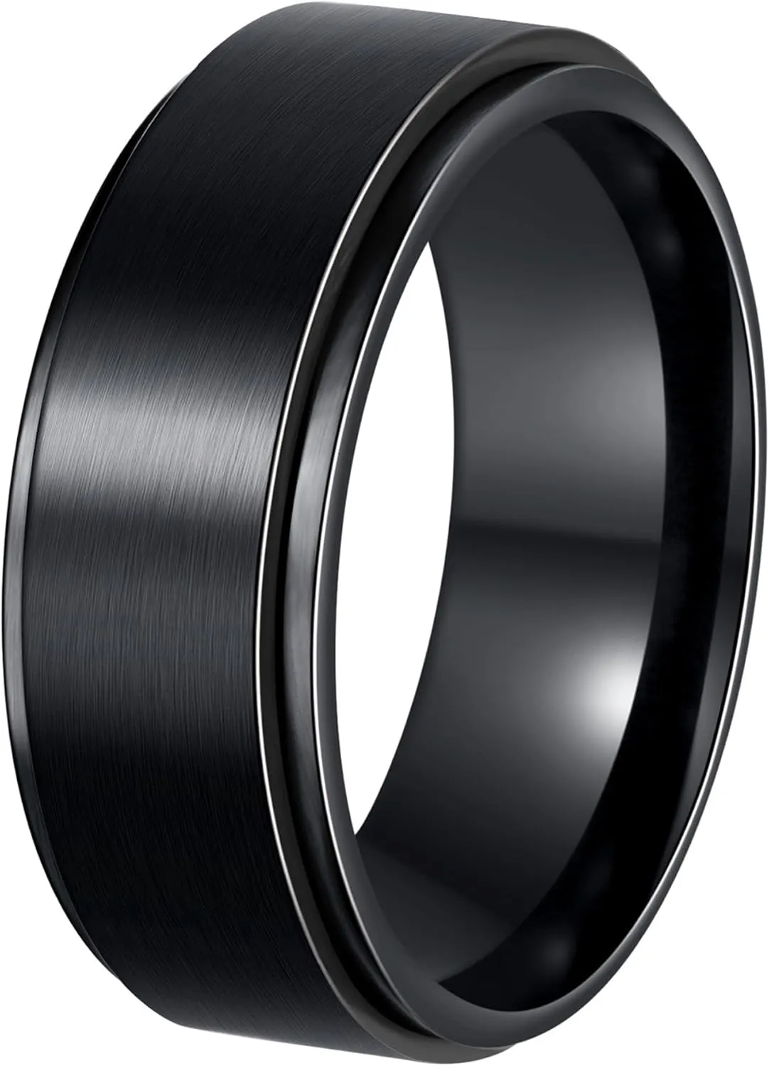 Mens Fidget Rings Anxiety Rings for Men Womens Chain Spinner Rings for Adults Titanium Steel Rings