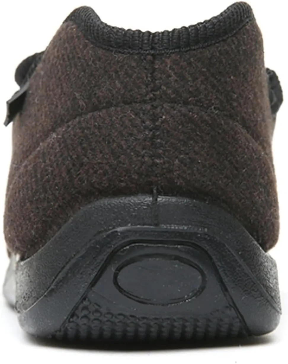 Men's Slippers Comfy Adjustable Memory Foam Wide Indoor Shoes for Diabetic & Swollen Feet