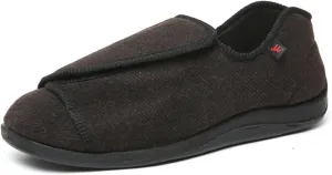 Men's Slippers Comfy Adjustable Memory Foam Wide Indoor Shoes for Diabetic & Swollen Feet