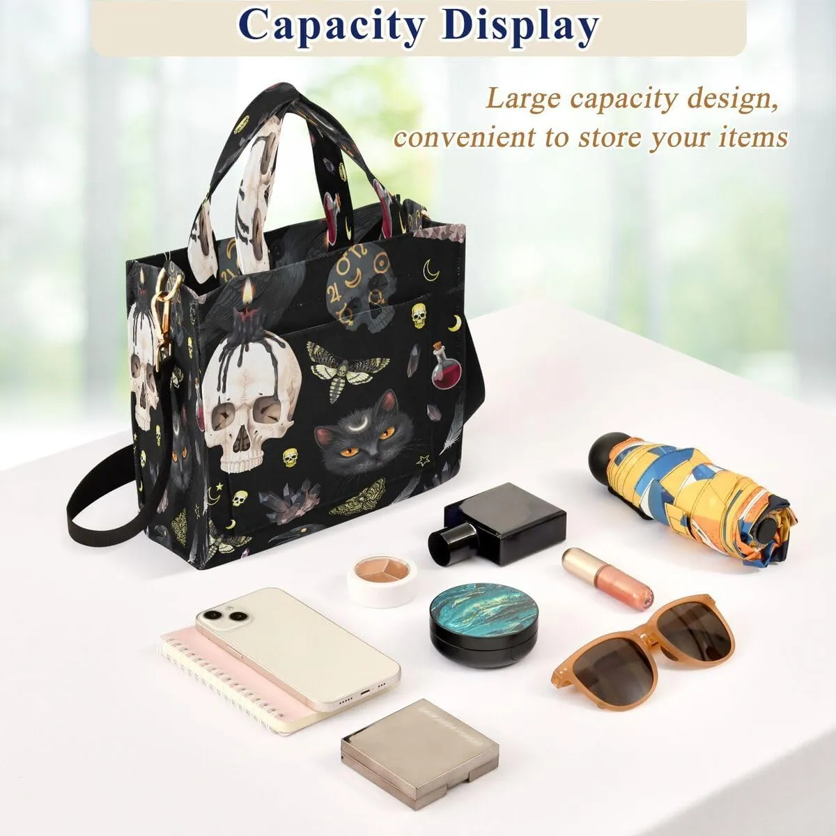 MNSRUU Corduroy Tote Bag for Women, Funny Skulls Tote Bag Crossbody Hobo Handbag Shoulder Bag for Work Travel