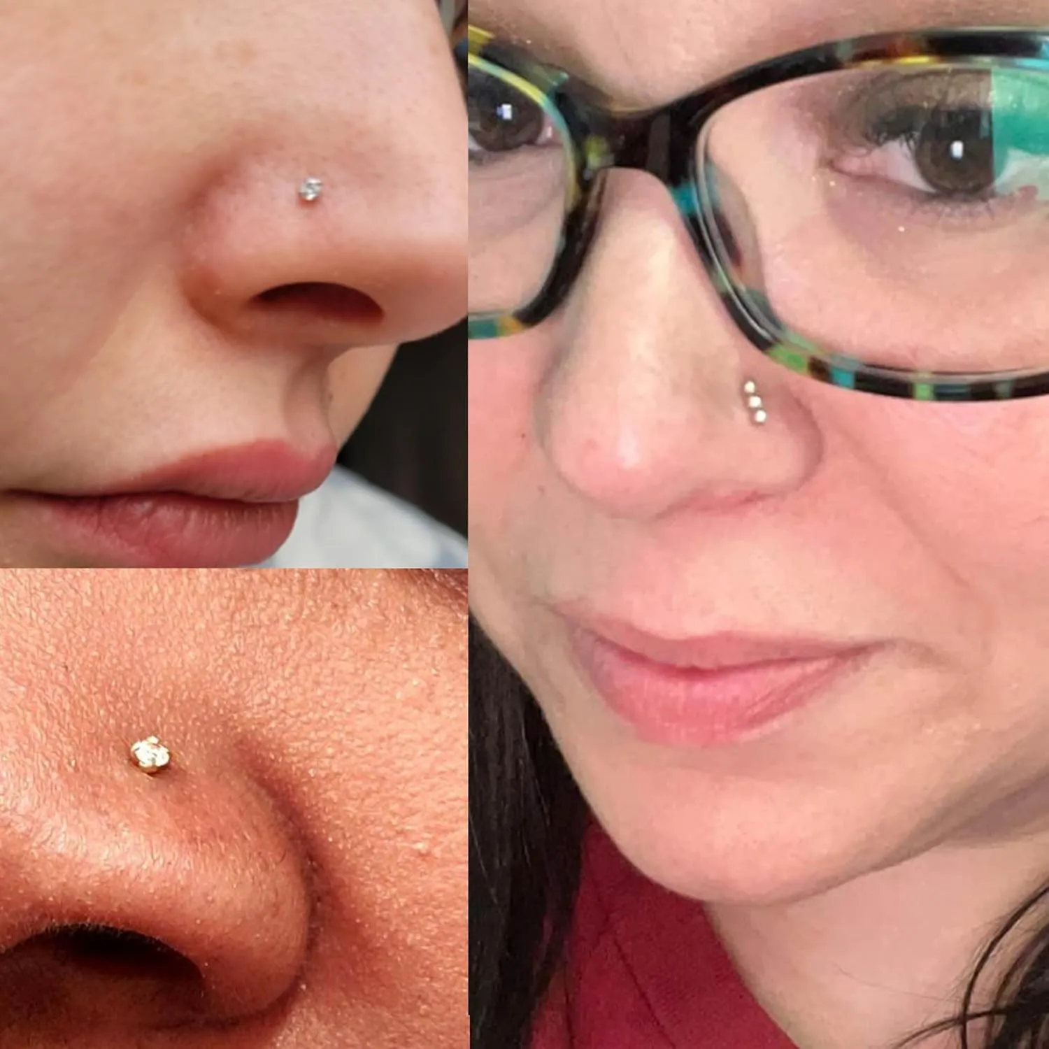 MODRSA Nose Rings - 20g Hoops & Studs in Surgical Steel & Silver Rose Gold