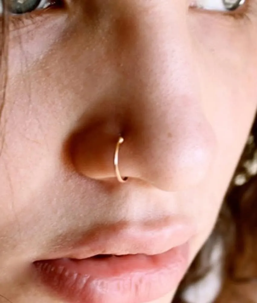 MODRSA Nose Rings - 20g Hoops & Studs in Surgical Steel & Silver Rose Gold