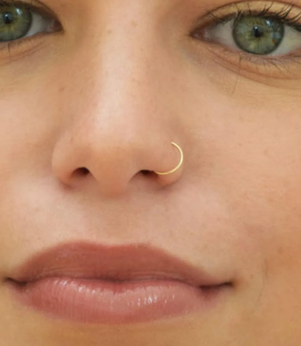 MODRSA Nose Rings - 20g Hoops & Studs in Surgical Steel & Silver Rose Gold