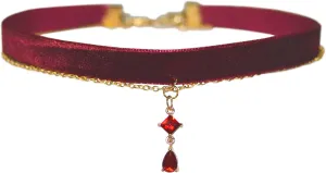 MOMOCAT Black Velvet Red Pendant Choker Necklace for Women Gothic Lace Chokers Necklace Witch Bride Vampire Accessories Aesthetic kawaii Jewelry for Women Teen Girls