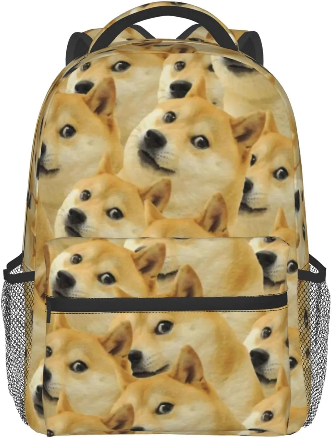 Mr Doge Meme Laptop Backpack Girls Boys Bookbag Cute Fashion Casual Travel Bag Preschool Large Daypack For With Chest Strap Multi-Pocket One Size