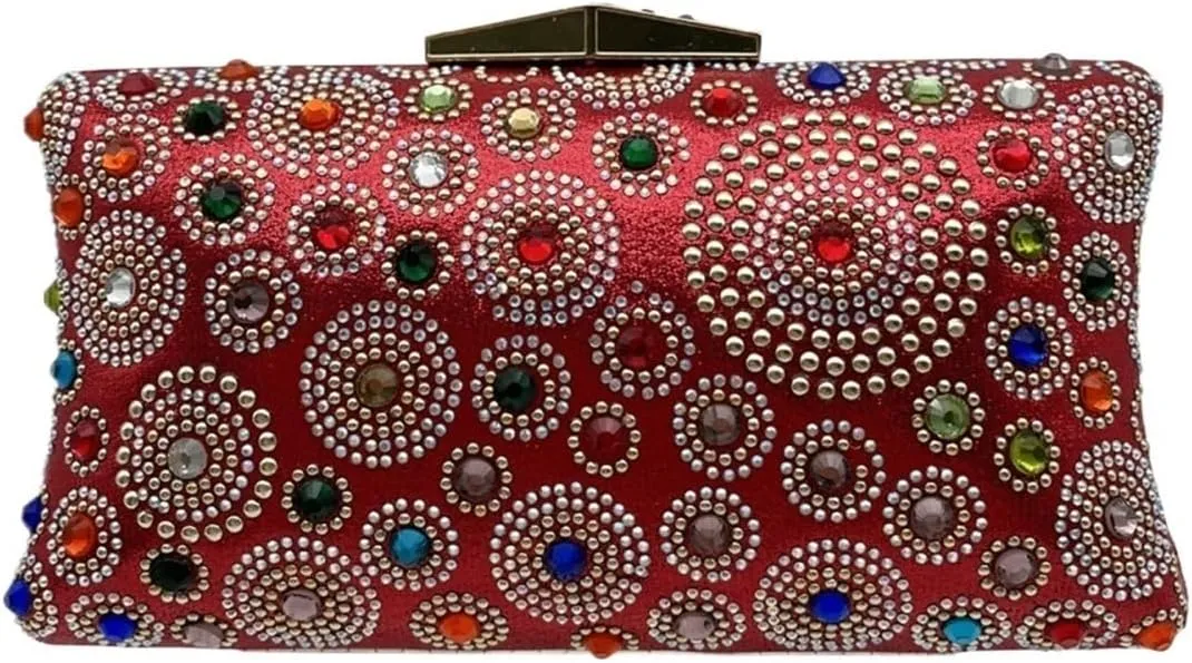 Multi-color Bright Diamond Design Ladies Bag Dinner Dress With Elegant Ladies Clutch Bag For Wedding Party Prom