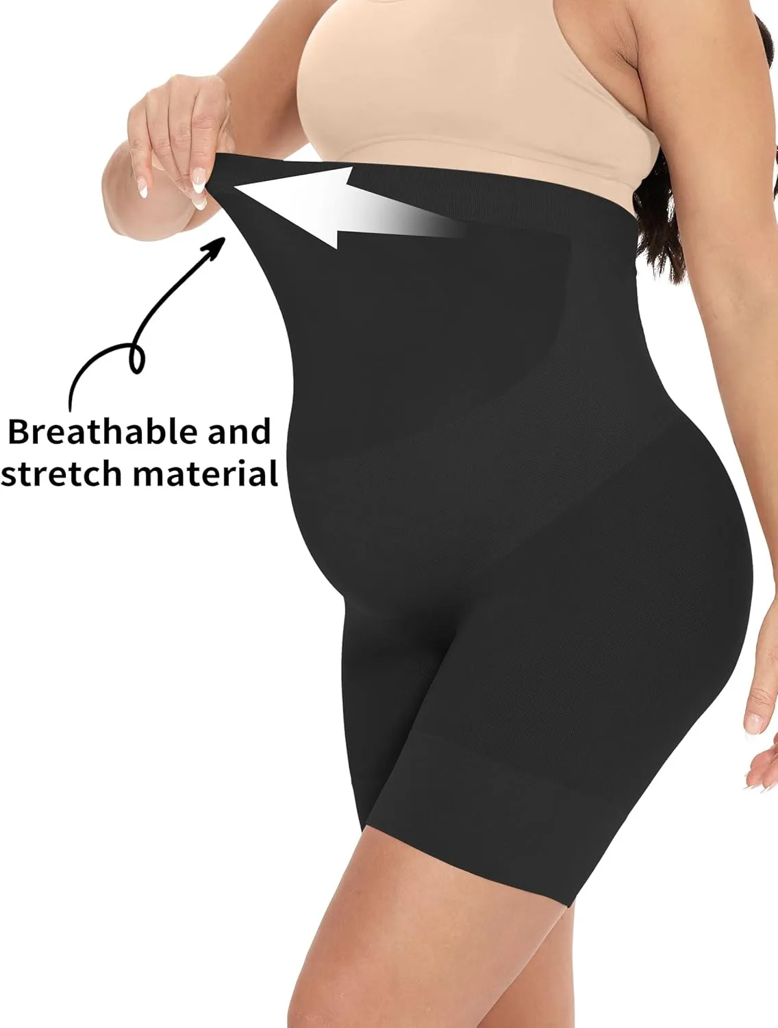 MUSIDORA Maternity Shapewear - Over Bump, Seamless Panties, Perfect for Photoshoot & Baby Showers Dress