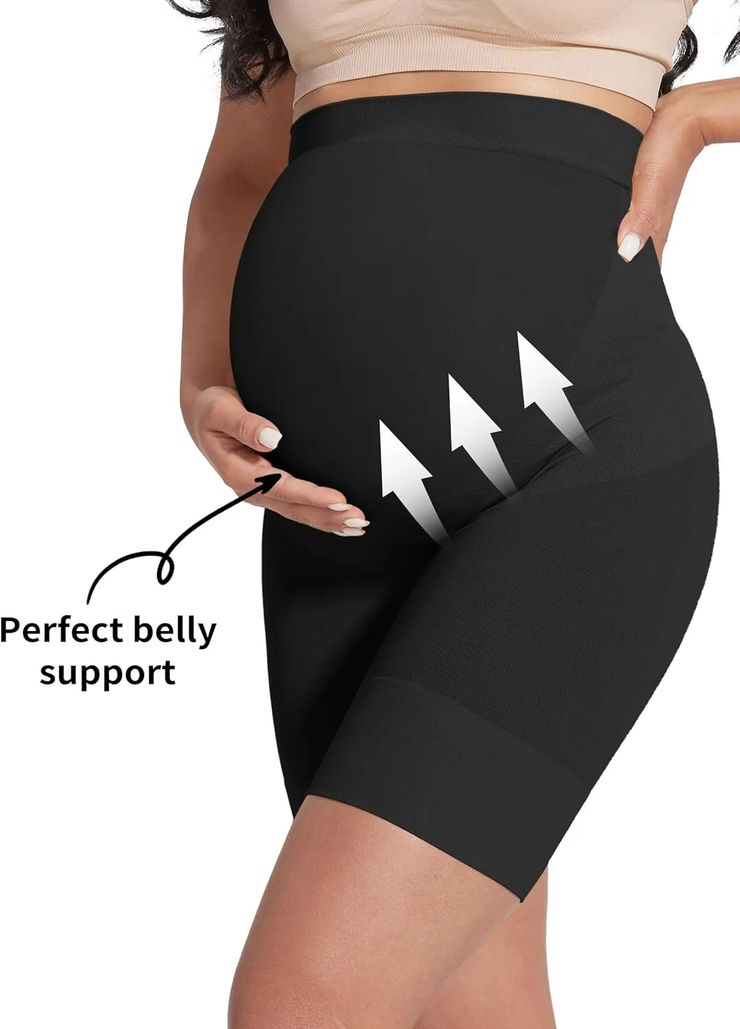 MUSIDORA Maternity Shapewear - Over Bump, Seamless Panties, Perfect for Photoshoot & Baby Showers Dress
