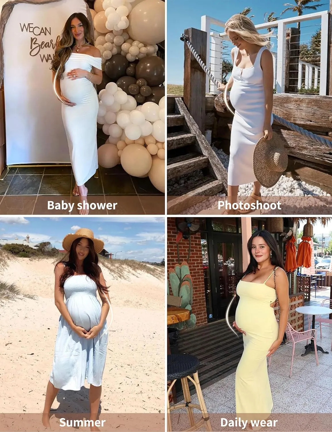 MUSIDORA Maternity Shapewear - Over Bump, Seamless Panties, Perfect for Photoshoot & Baby Showers Dress