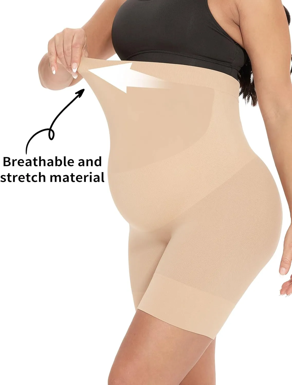 MUSIDORA Maternity Shapewear - Over Bump, Seamless Panties, Perfect for Photoshoot & Baby Showers Dress