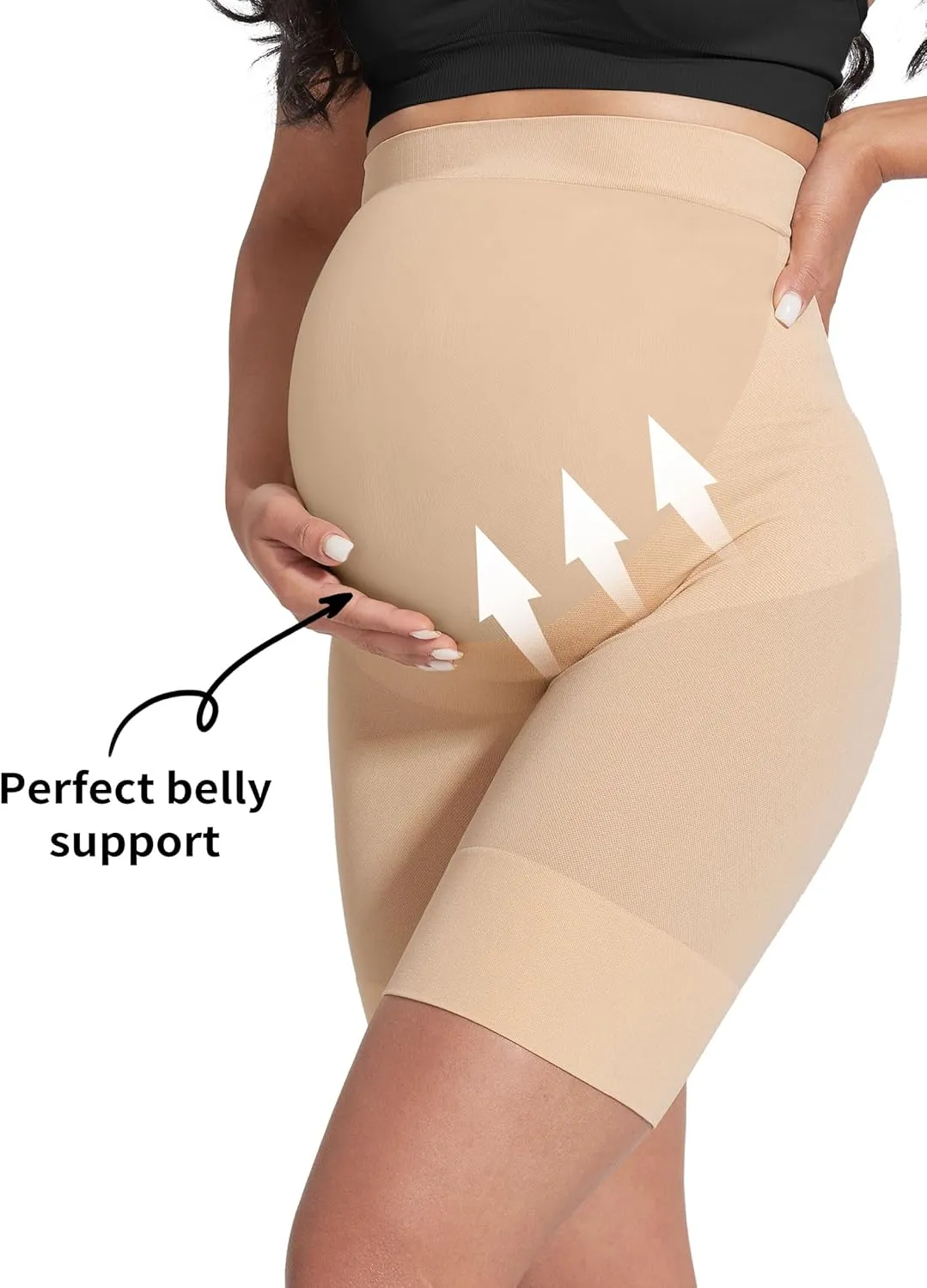 MUSIDORA Maternity Shapewear - Over Bump, Seamless Panties, Perfect for Photoshoot & Baby Showers Dress