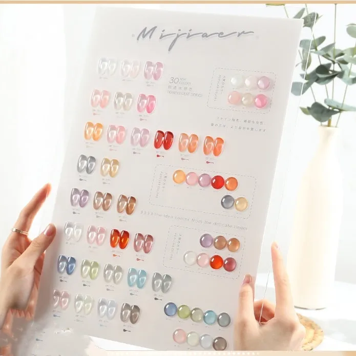 Net Celebrity 30 Pop Color Milk Tea Color Honey Nail Polish Gel Set